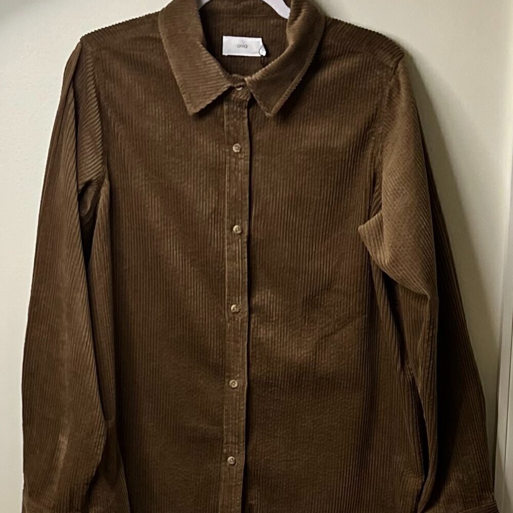Onia Jumbo Corduroy Overshirt Men's | Bison Color Size L